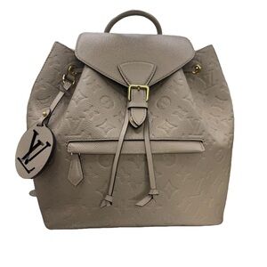 Pre-Owned Louis Vuitton Montsouris Empreinte Leather Backpack (Turtle Dove)